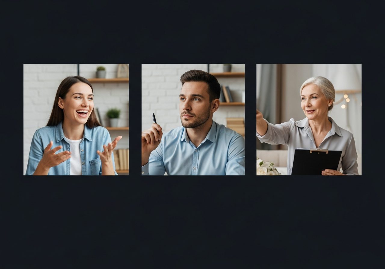 A wedding planner between client consultations